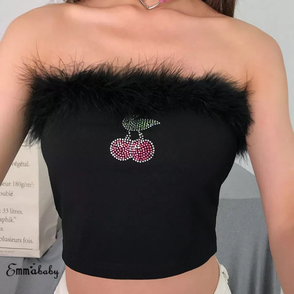 black cherry crop top✨🍒